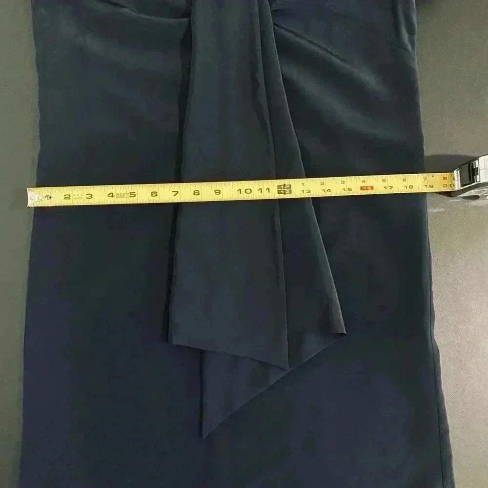 Tibi New Silk Crepe Tie Neck Mini Dress Size 6 Cocktail Party 70s Retro Office